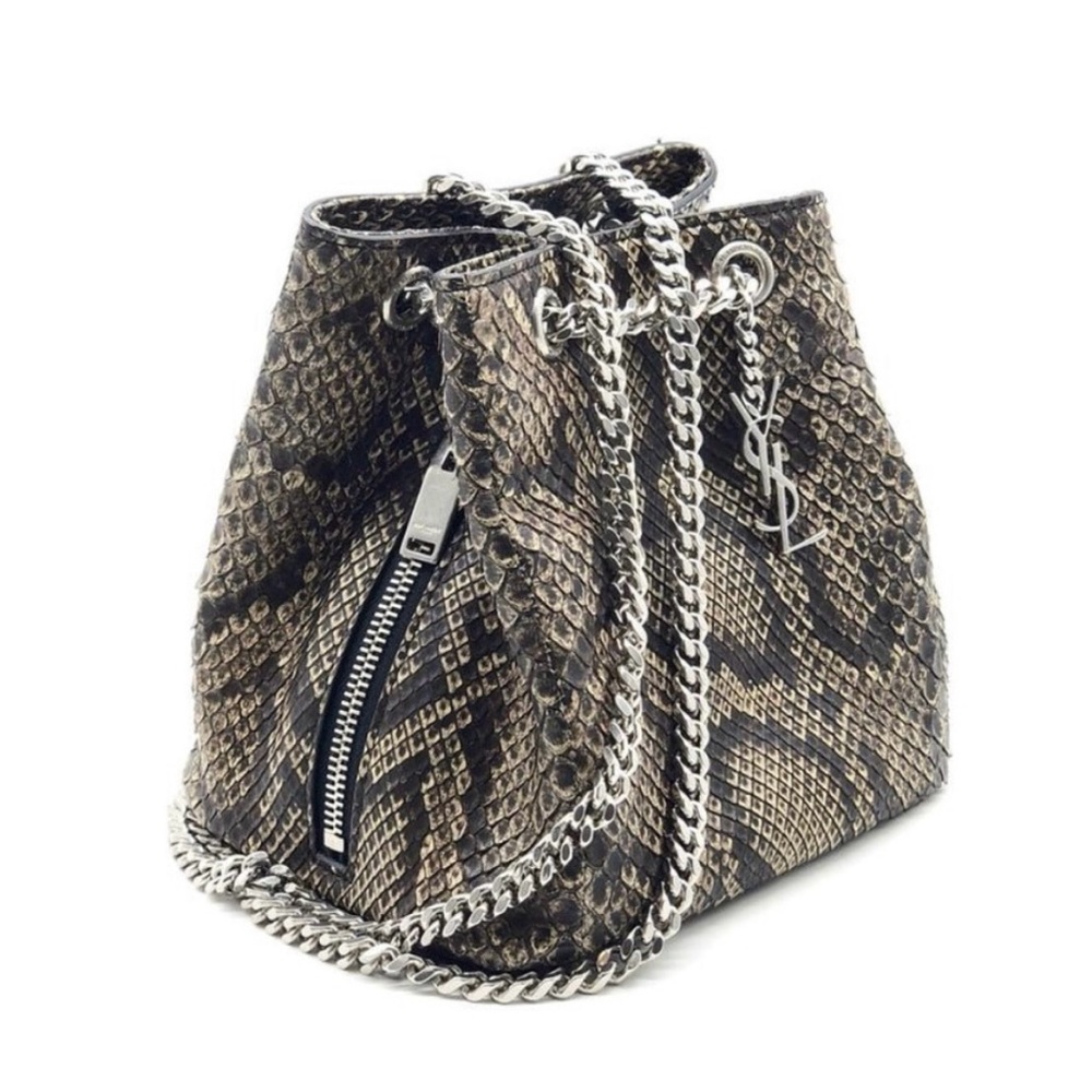 Yves Saint Laurent Mini Bucket Python Bag